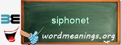 WordMeaning blackboard for siphonet